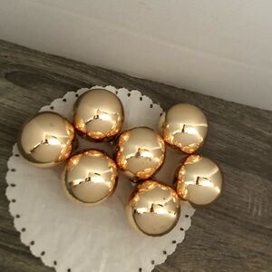 Vtg Alderbrook Gold Glass Ornaments